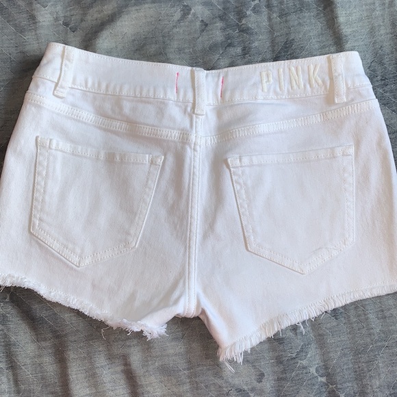NWOT Victoria’s Secret Pink white jeans shorts - Picture 3 of 5